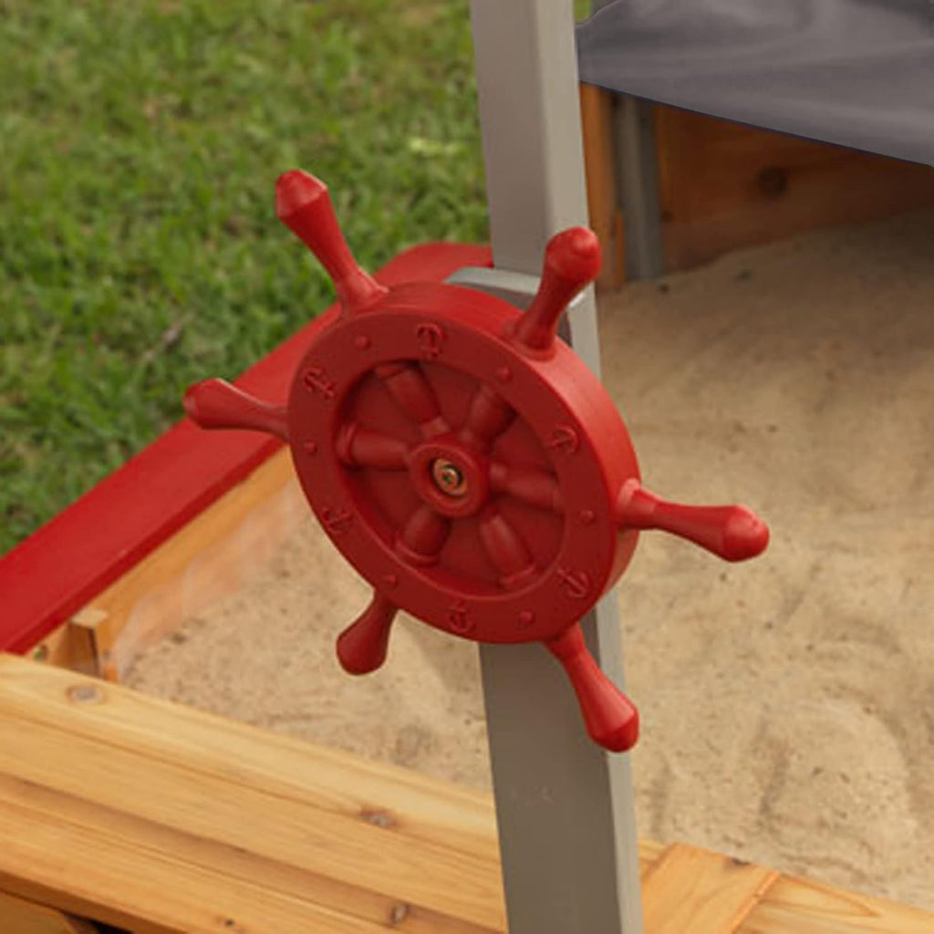 Wooden Pirate Sandbox with Canopy H97505