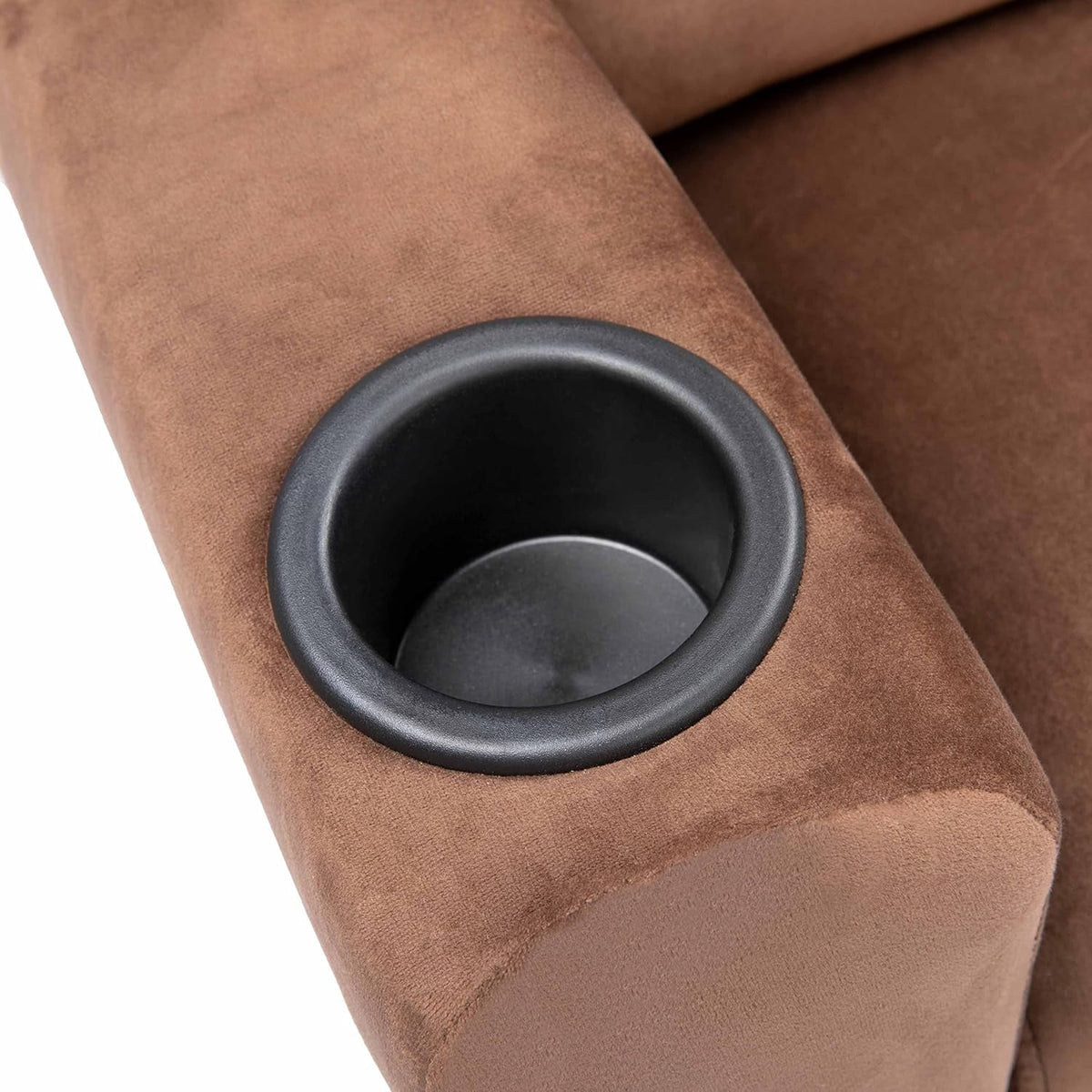Brown Microfiber Toddler Recliner with Footrest D716