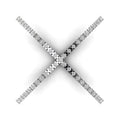 14k White Gold Simulated Diamond Ring size 10.75 N6513