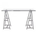 59 Inch Glass Top Steel Office Desk G695