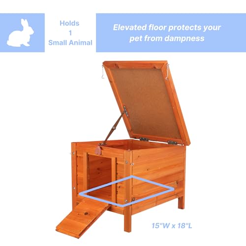 Small Animal House with Hinged Roof & Raised Floor L78007