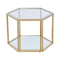 24" Hexagonal Glass Coffee Table L821681