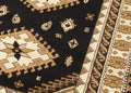 Black Bordered Area Rug N489