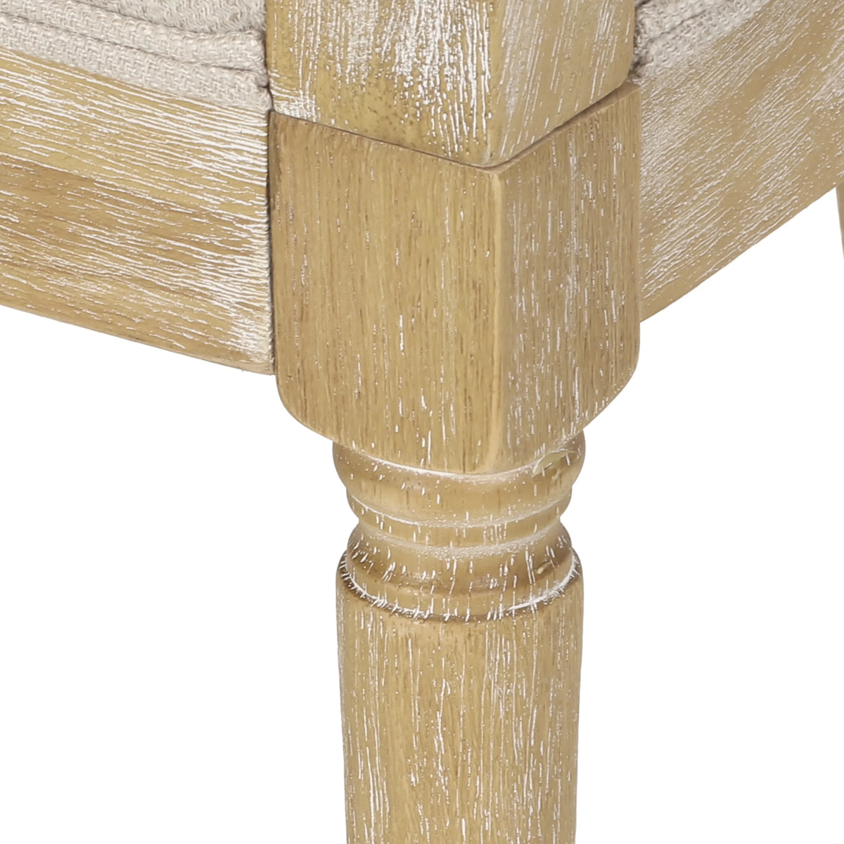 Beige Fabric Upholstered Wood and Cane Accent Chair X14737