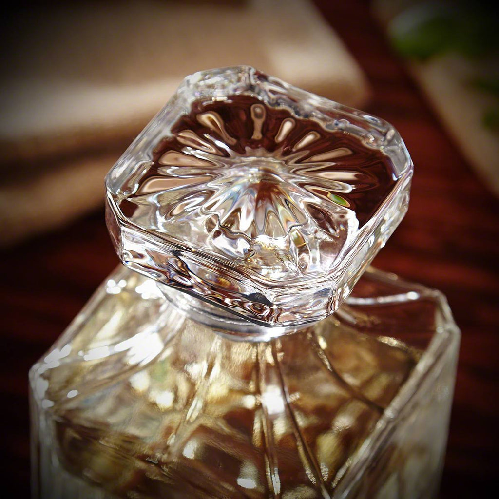 Whiskey Decanter Set with Decanter and Square Rocks Glasses K575