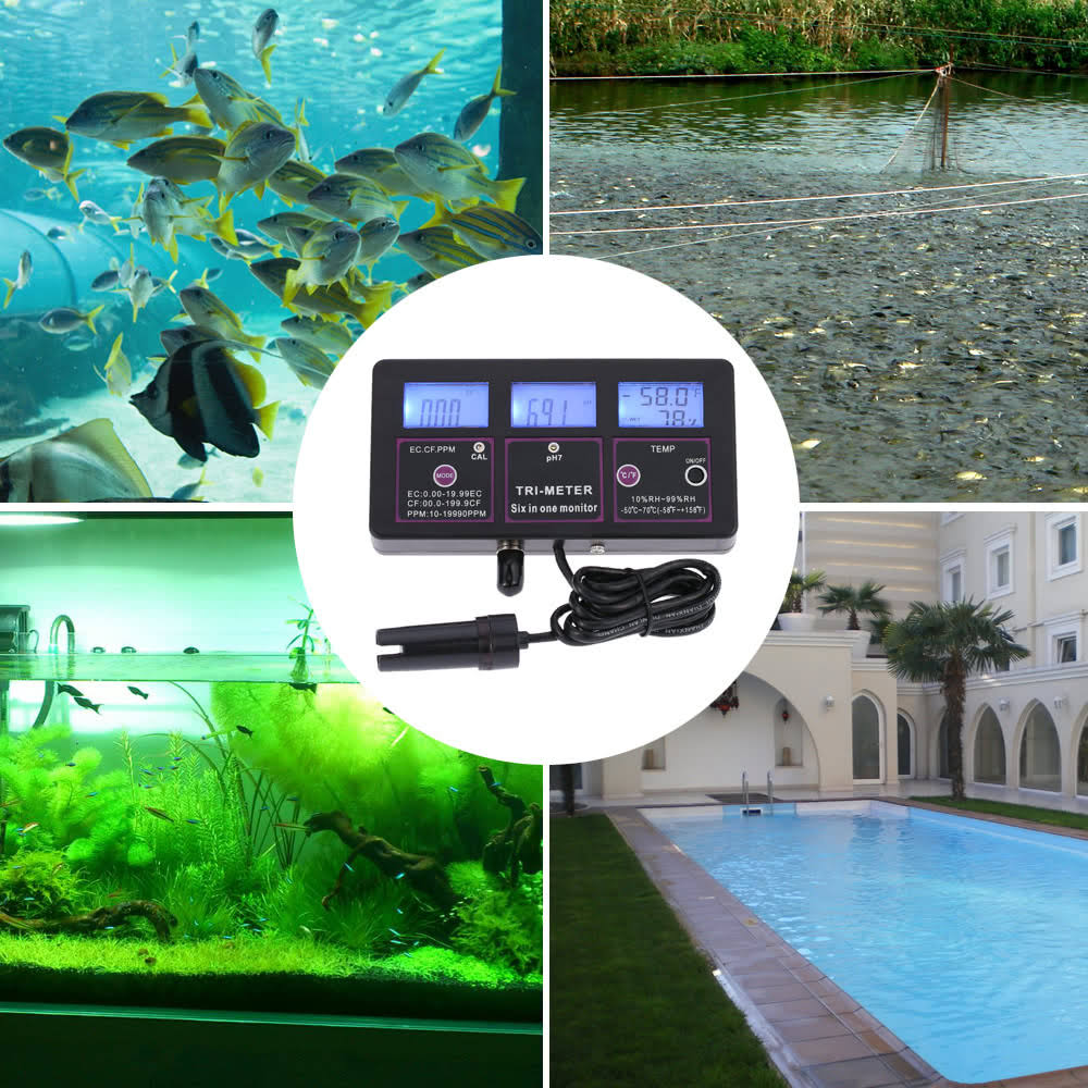 6 in 1 Multi-Parameter Water Testing Meter V62202