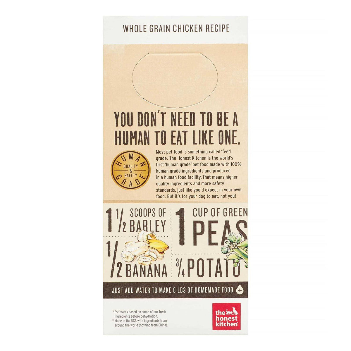 Dehydrated Whole Grain Chicken Dog Food B3213