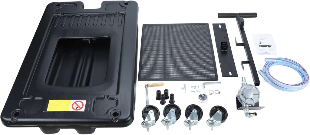 17 Gallon Low Profile Oil Drain Pan with Pump 8' Hose U54748