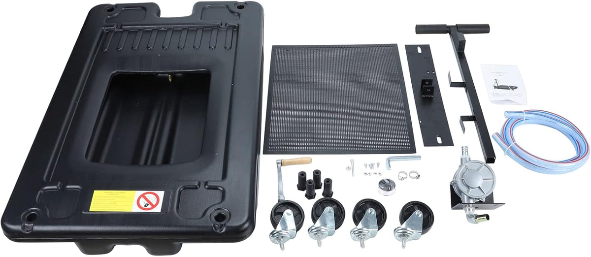 17 Gallon Low Profile Oil Drain Pan with Pump 8' Hose U54748