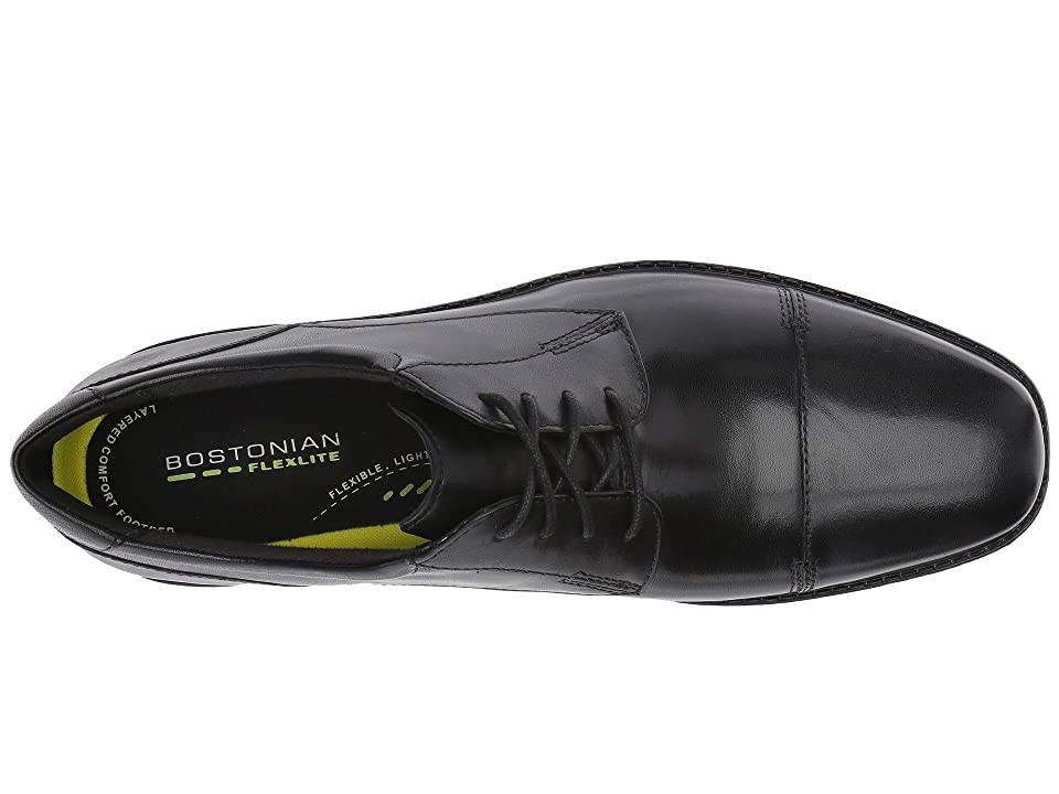Black Leather Cap Toe Shoes Size 12 Wide H947