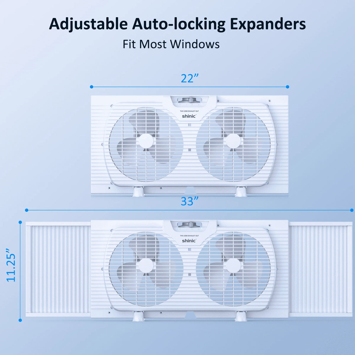 9 3-Speed Twin Window Fan with Bug Screen, White Q232