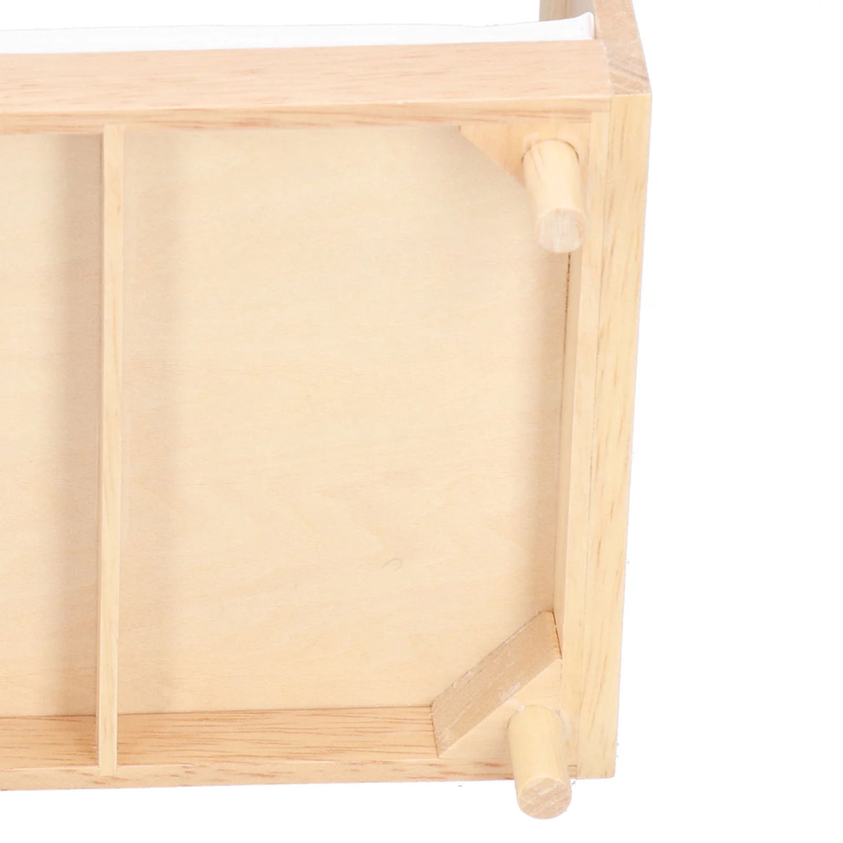 Wooden Double Bed for Dollhouse Decoration F1077