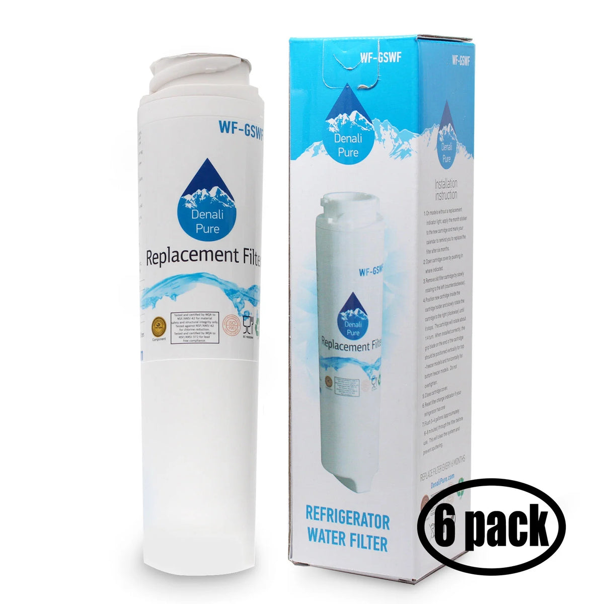 6-Pack Replacement Water Filter Cartridge P8214