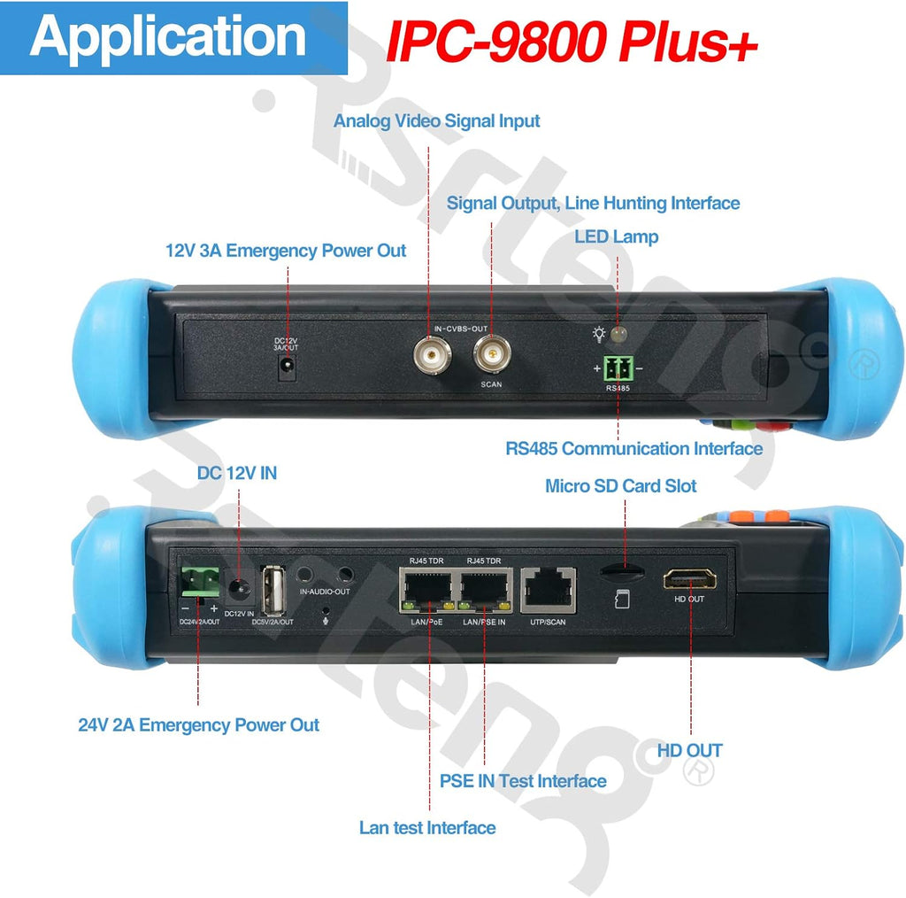 4K IP Camera Tester 7inch IPS Touch Screen POE WiFi HDMI IPC Tester S53739