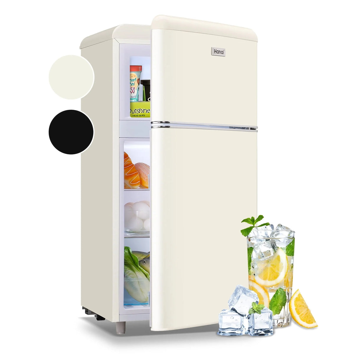 3.5 Cu.ft Retro Mini Fridge with Freezer C373