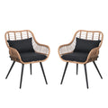 Wicker Outdoor Chairs Set of 2 with Cushions B7028
