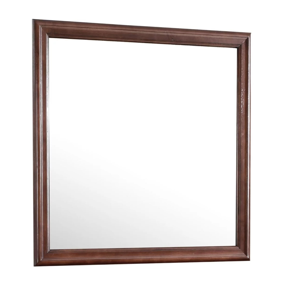 38 in. x 38 in. Cappuccino Wood Framed Dresser Mirror S7777