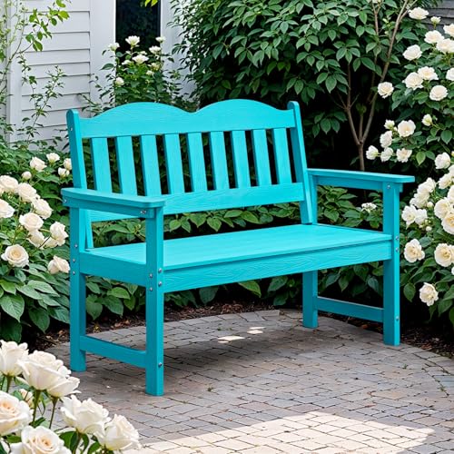 2-Person Poly Lumber Outdoor Bench with 800 lbs Weight Capacity Y452