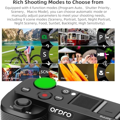 Mirrorless Camera with 16-80 mm 5X Optical Zoom Lens, 3.2 Inch Flip Screen, 4K 30fps Video Camera I15500