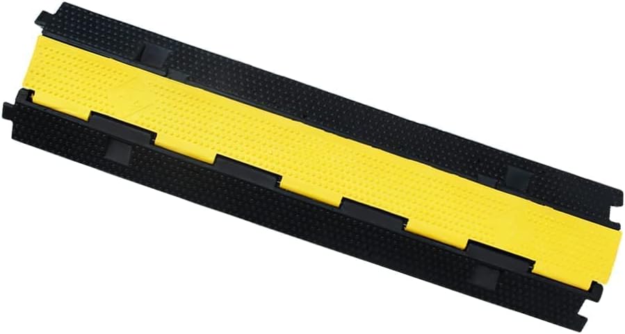3Pack 39inch Traffic Speed Bumps Cable Protector, 11000lbs per Axle Capacity Rubber Pack of 2 J846