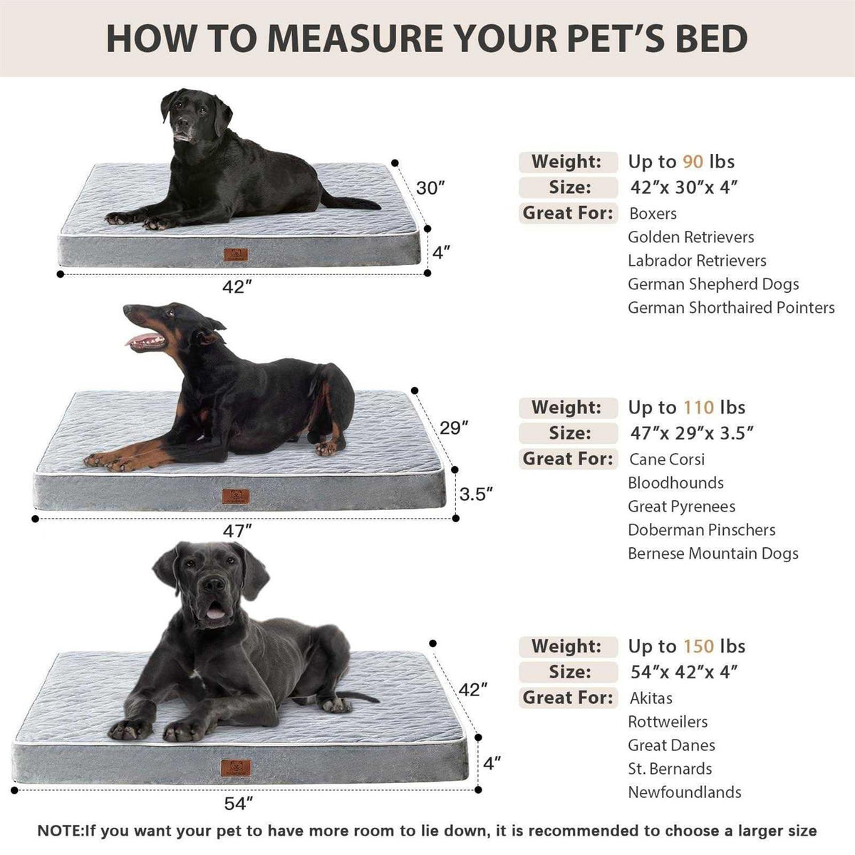Orthopedic Waterproof Dog Bed with Removable Washable Cover B6702