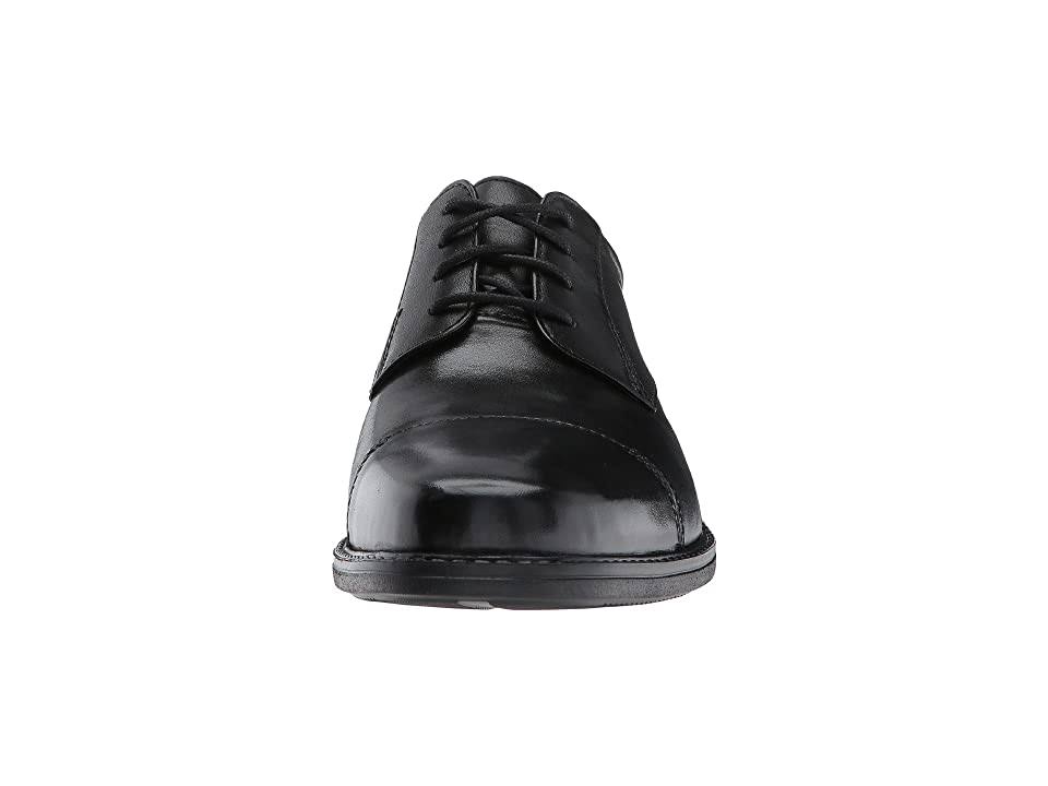 Black Leather Cap Toe Shoes Size 12 Wide H947