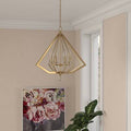 Antique Brass 6-Light Crystal Chandelier Y184