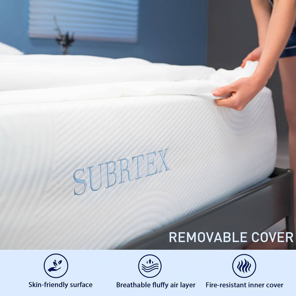 Twin Gel-Infused Memory Foam Mattress with Cover Q22007
