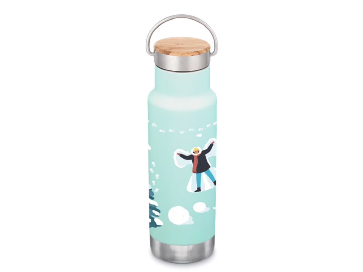 12oz Insulated Bottle with Bamboo Cap Z909