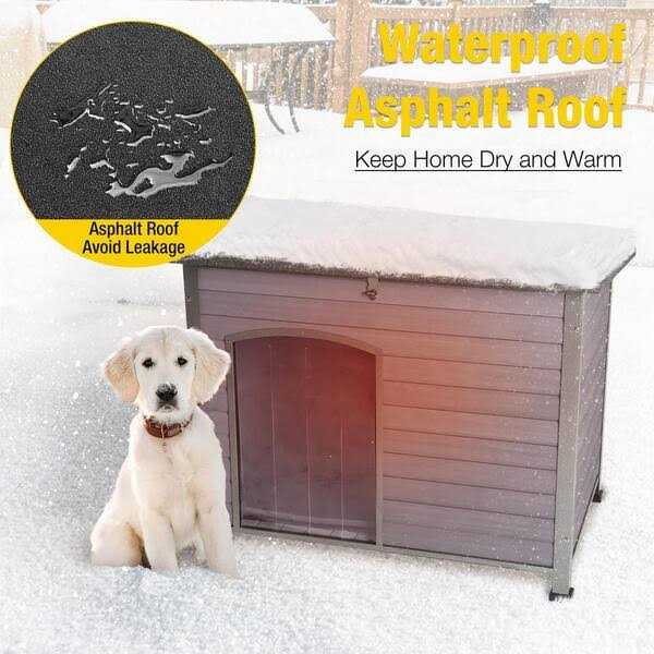 Insulated Outdoor Dog House with Liner E513