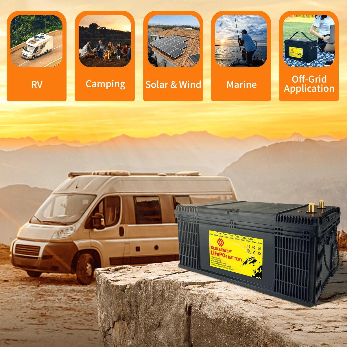 24V 100Ah LiFePO4 Battery with 100A BMS K6691