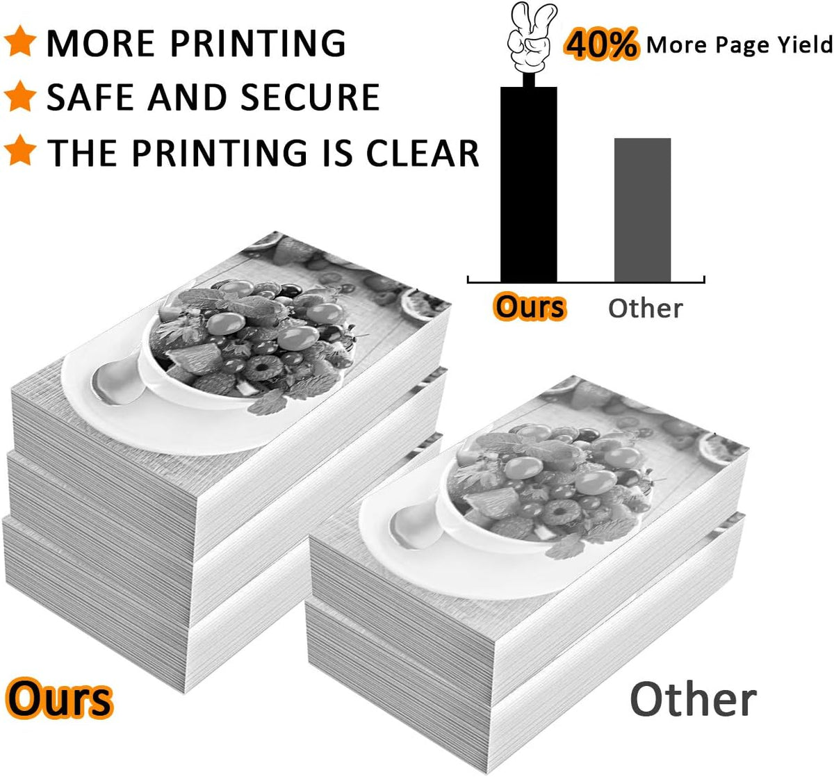 2 - Pack Toner Cartridge & Drum Replacement for Xerox Phaser 3260 Printer B5209