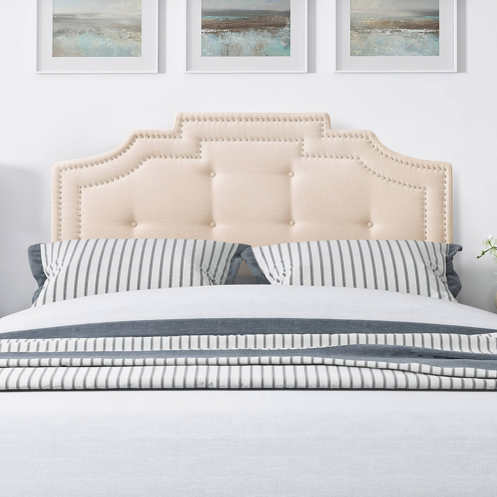 Cream Button Tufted Headboard G325