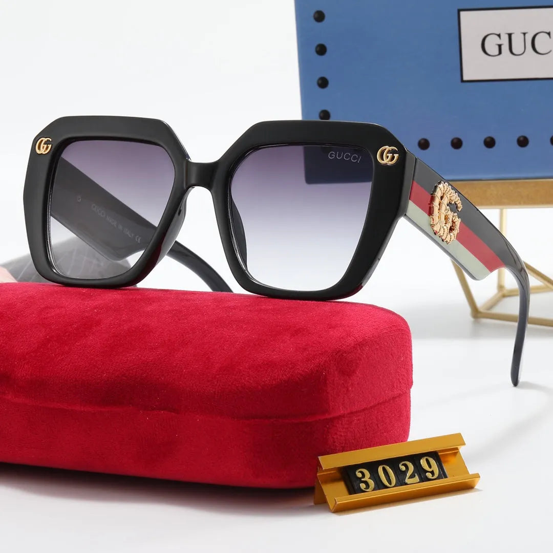 Fashion Striped Frame Sunglasses T474877