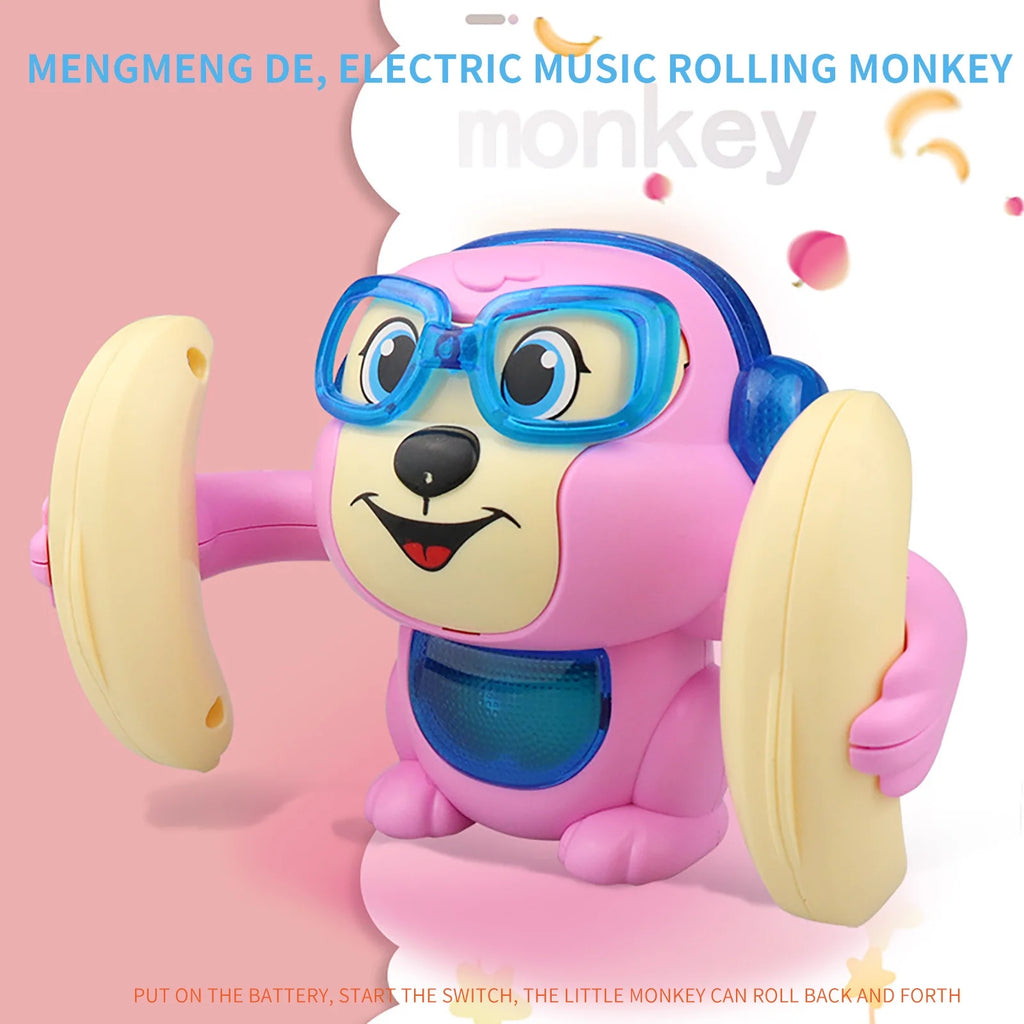 Pink Electric Rolling Monkey Toy K463566