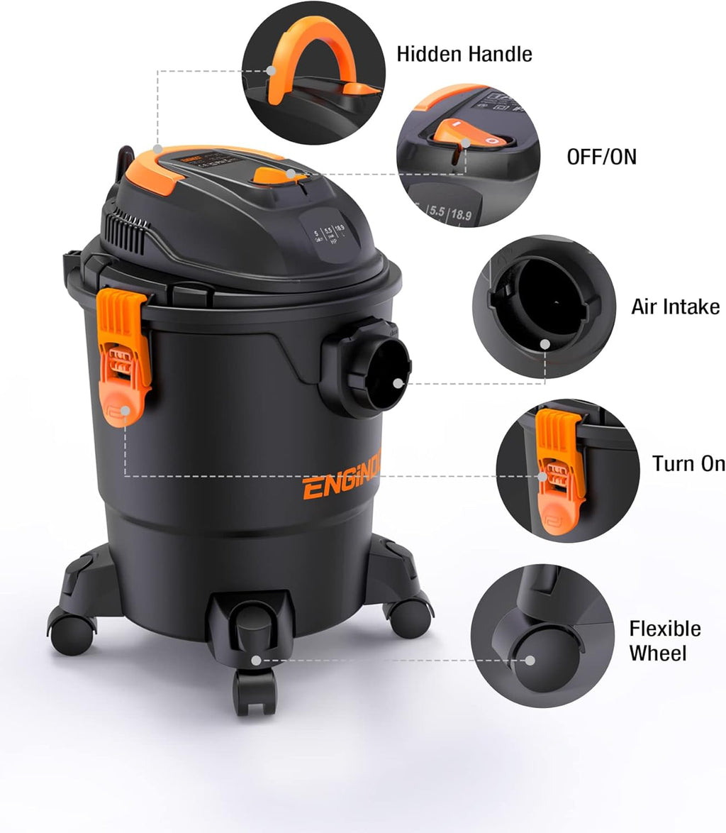5.5 HP 5 Gallon Wet Dry Vacuum Pack of 2 Y959