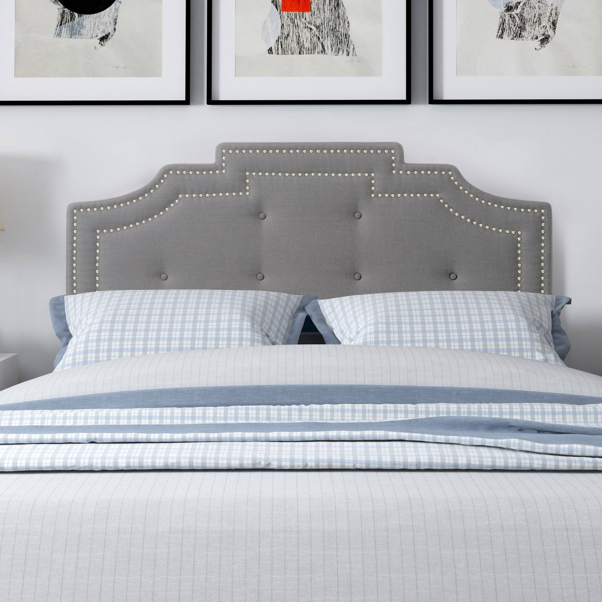 Cream Button Tufted Headboard G325