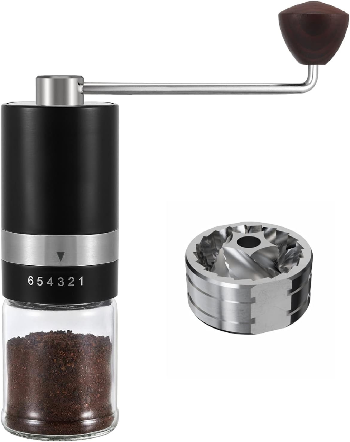 Manual Coffee Grinder Stainless Steel Conical Burr Mill Y84988