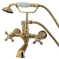 Vintage Wall Mount Clawfoot Tub Filler with Hand Shower F271569