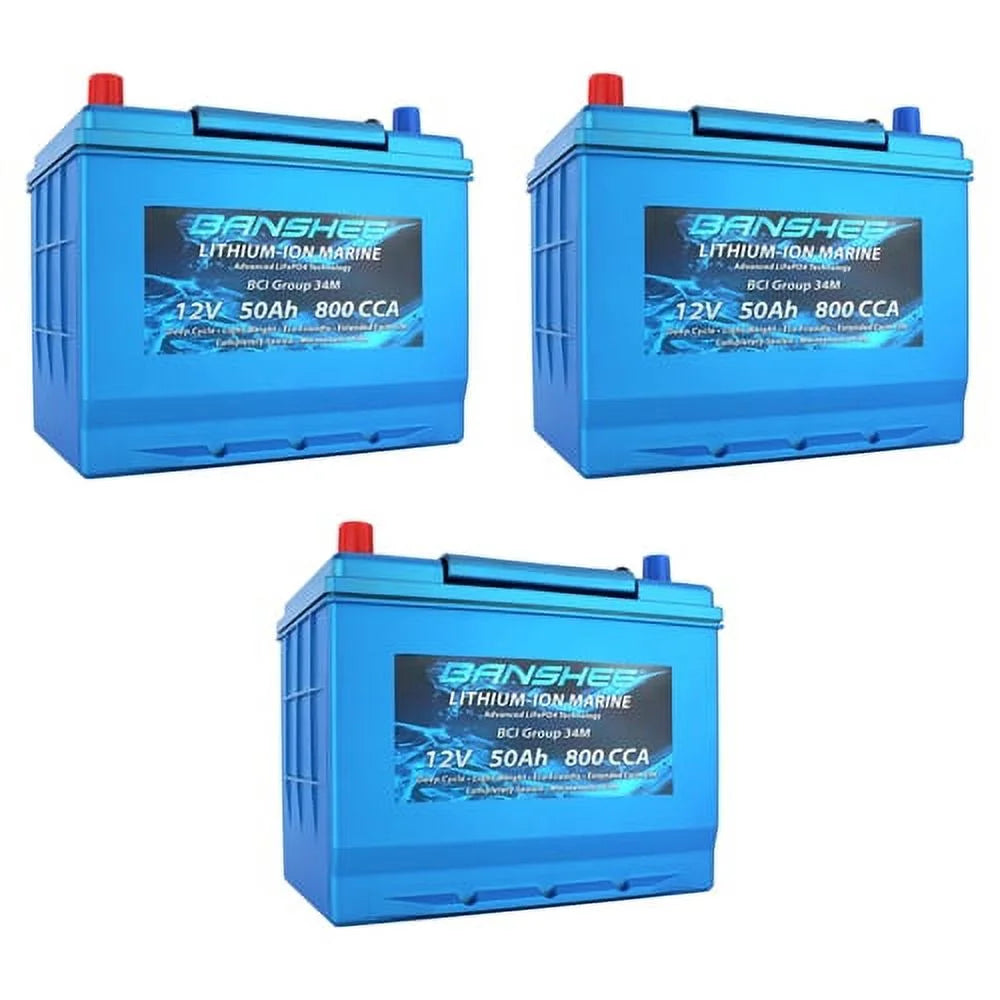 36V Lithium Deep Cycle Marine Battery Group 34 3 Pack J254793