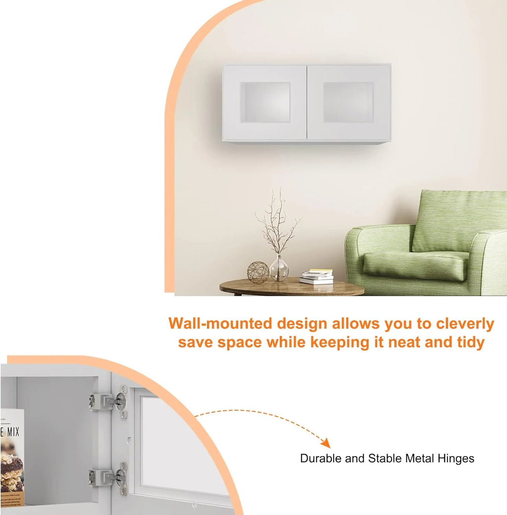 Wall-Mounted Cabinets with Soft-Close Doors W86683