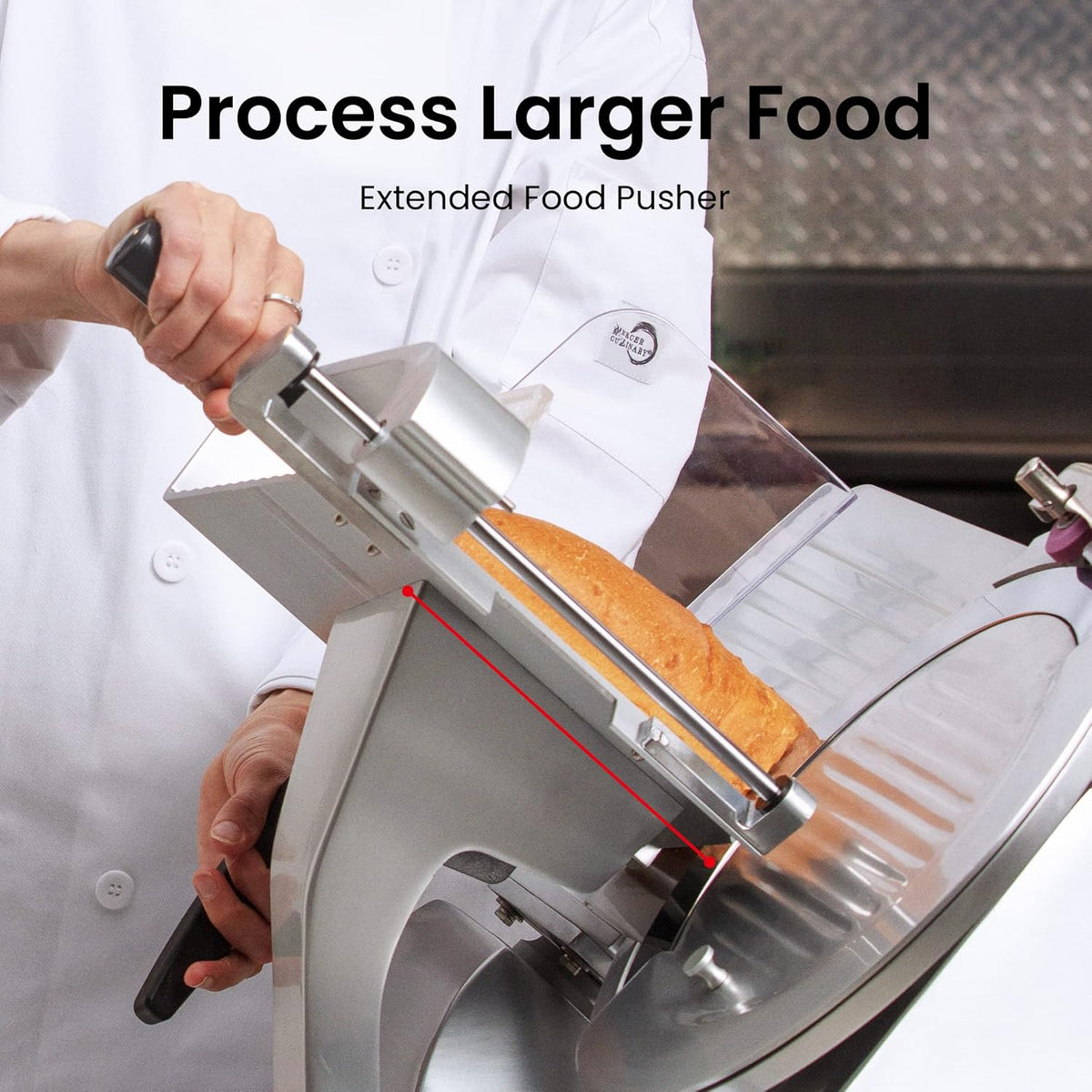 Electric Meat Slicer with 8.7 Italian Carbon Steel Blade, 0.5mm to 15mm Adjustable Slicing Thickness H250718