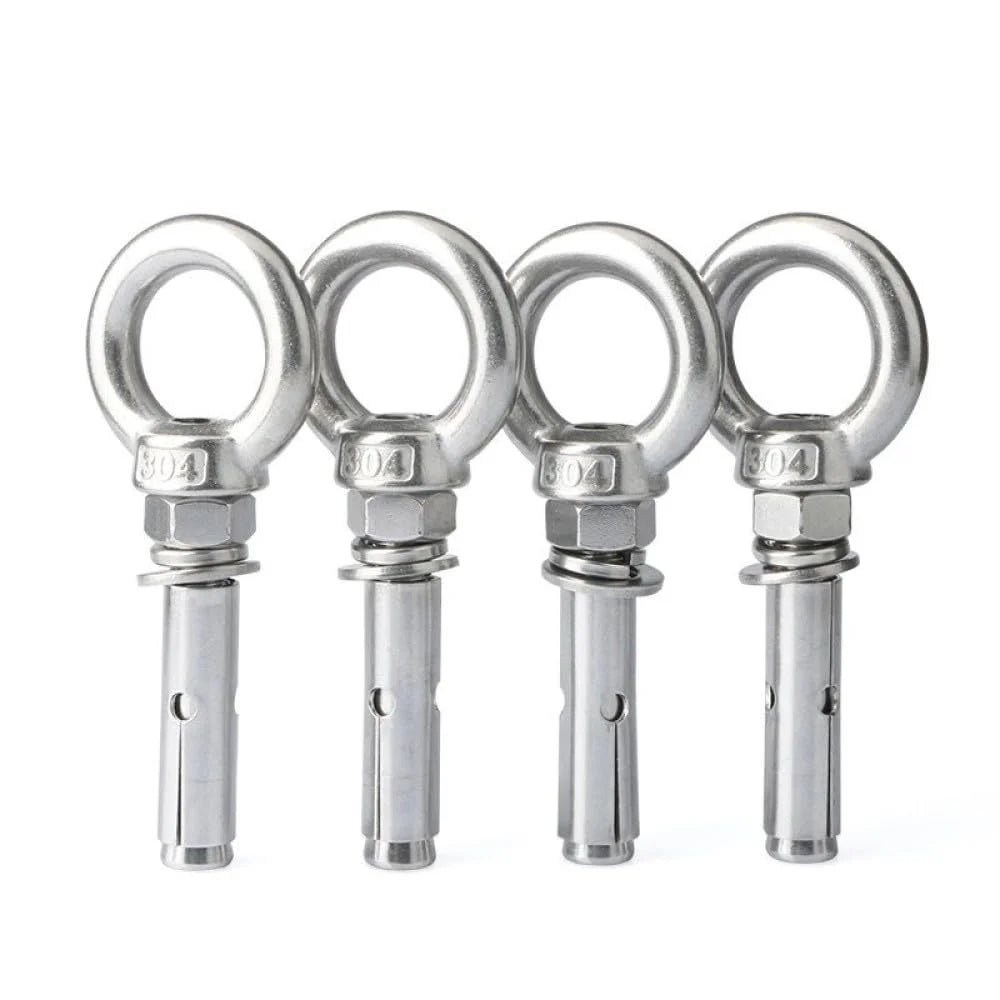 304 Stainless Steel Lifting Eye Bolt M6x50mm 4pcs U76096