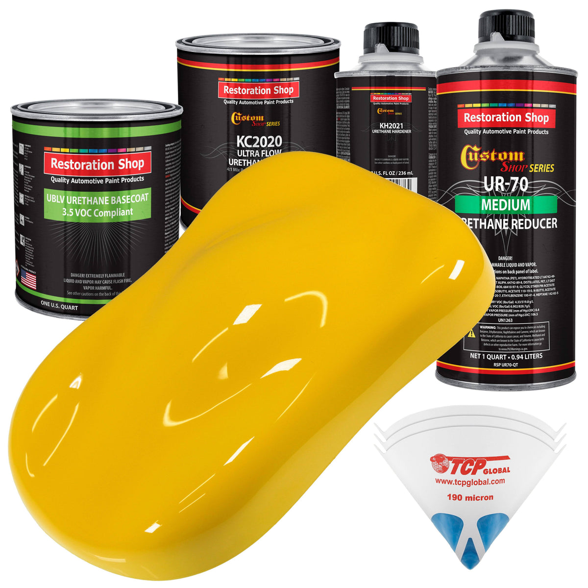 Viper Yellow Urethane Basecoat Car Paint Kit W223886