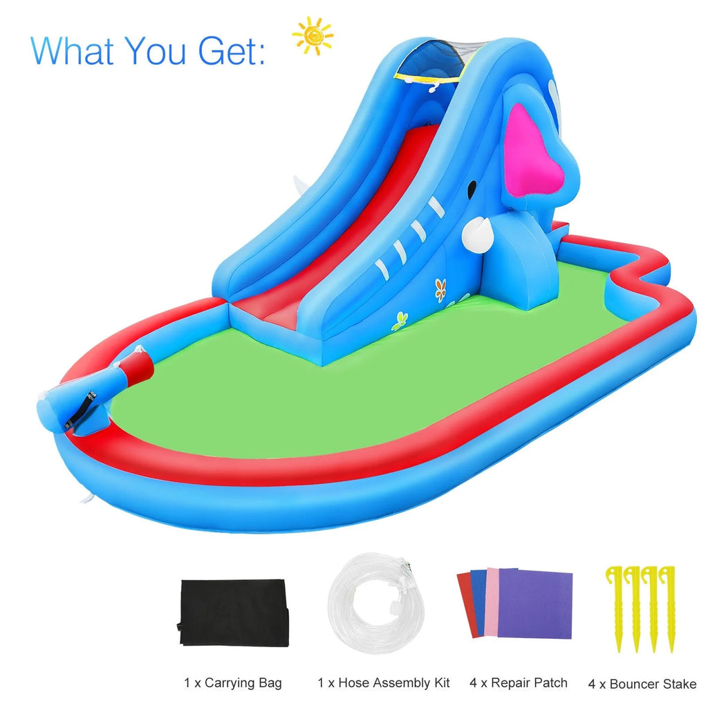 Inflatable Waterslide Bounce House with Splash Pool A265127
