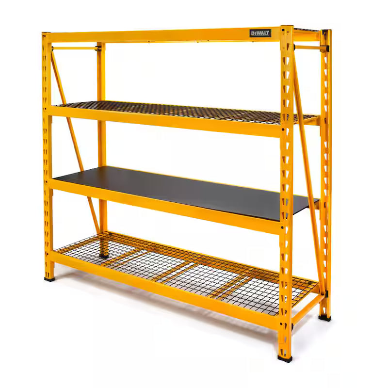 Yellow 4-Tier Steel Storage Shelving Unit Q2550