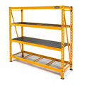Yellow 4-Tier Steel Storage Shelving Unit Q2550