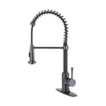 Spring Coil Pull Down Single Handle Kitchen Faucet with Deck Plate Z150