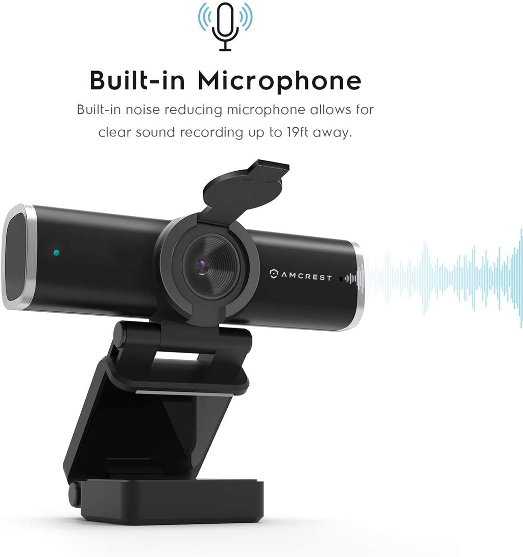 4-Megapixel USB Webcam with Microphone & Privacy Cover, Pack of 2 D425848
