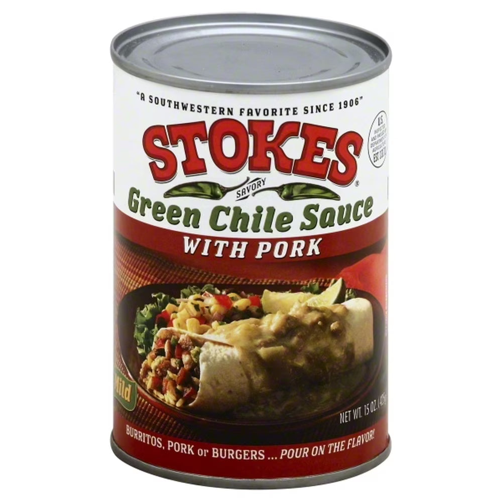 Green Chile Sauce with Pork, 15 Ounce (Pack of 16) W201497